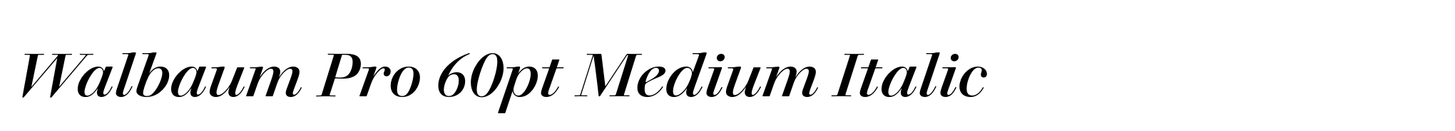Walbaum Pro 60pt Medium Italic image